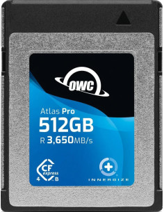 OWC CFXB4P00512 ATLAS PRO 512GB HIGH-PERFORMANCE CFEXPRESS TYPE B 4.0 MEMORY CARD  R3650 MB/S -W3000 MB/S 2