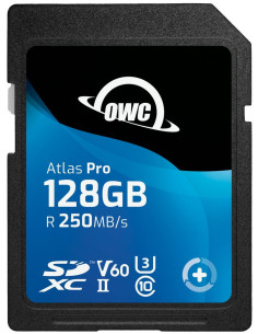 OWC SDV60P0128 128GB ATLAS PRO SDXC UHS-II V60 MEDIA CARD - R250 MB/S W130MB/S