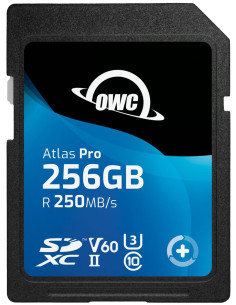 OWC SDV60P0256 256GB ATLAS PRO SDXC UHS-II V60 MEDIA CARD - R250 MB/S W130MB/S