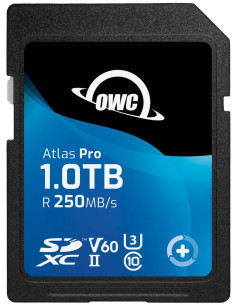 OWC SDV60P1000 1.0 TB ATLAS PRO SDXC UHS-II V60 MEDIA CARD - R250 MB/S W130MB/S