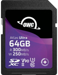 OWC SDV90U0064 64GB ATLAS ULTRA SDHC UHS-II V90 MEDIA CARD - R 300MB/S - W 250MB/S 2