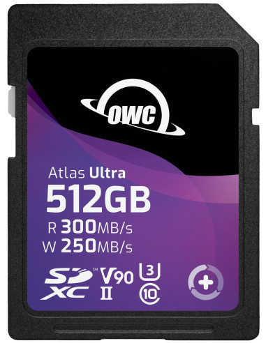 OWC SDV90U0512 512GB ATLAS ULTRA SDXC UHS-II V90 MEDIA CARD - R 300MB/S - W 250MB/S