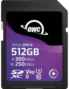 OWC SDV90U0512 512GB ATLAS ULTRA SDXC UHS-II V90 MEDIA CARD - R 300MB/S - W 250MB/S 2