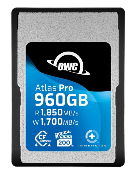 OWC CFXA4P00960 ATLAS PRO 960GB HIGH-PERFORMANCE CFEXPRESS TYPE A 4.0 MEMORY CARD R1850 MB/S -W1700 MB/S + ADATTATORE