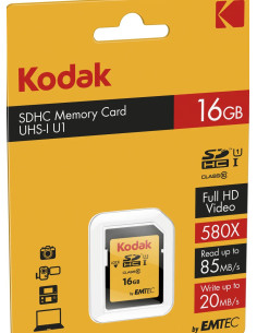KODAK SD HC 16GB 85MB/20MB CL.10 U1 580X GOLD+ 2