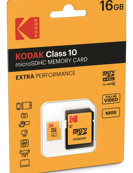 16GB MICRO SDHC Classe 10 EXTRA PERFORMANCE CON ADATTATORE