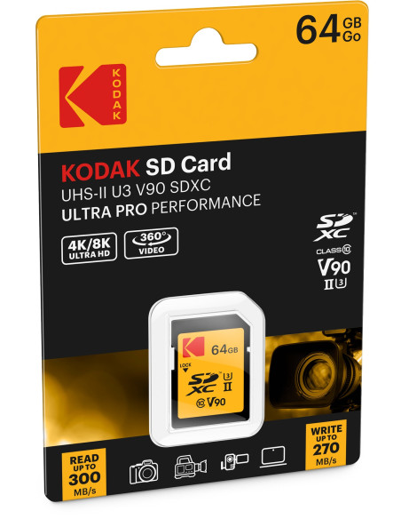 SDXC 64GB Classe 10 UHS-II U3 V90 Ultra Pro Performance