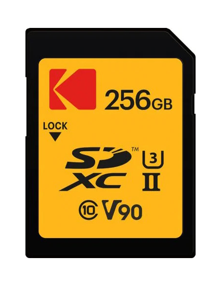 KODAK SD XCII 256GB 300MB/270MB UHS-II U3 CL.10 V90 4K/8K ULTRA PRO