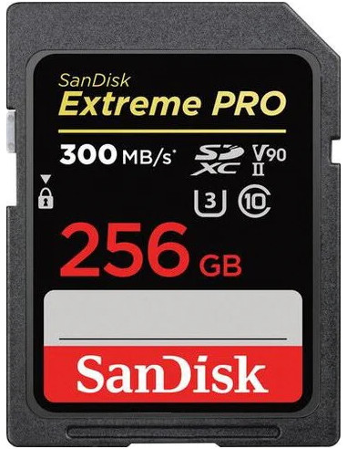SANDISK SD 256GB EXTREME PRO V90 U3 UHS II C10 260Mb/300Mb 1667X