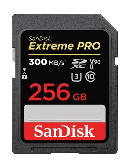 SANDISK SD 256GB EXTREME PRO V90 U3 UHS II C10 260Mb/300Mb 1667X