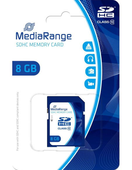 MediaRange MR962 8 GB SDHC Classe 10