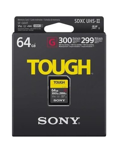 64GB SDXC Tough UHS II U3 R300MB/s W299MB/s 4k V90 IPX68