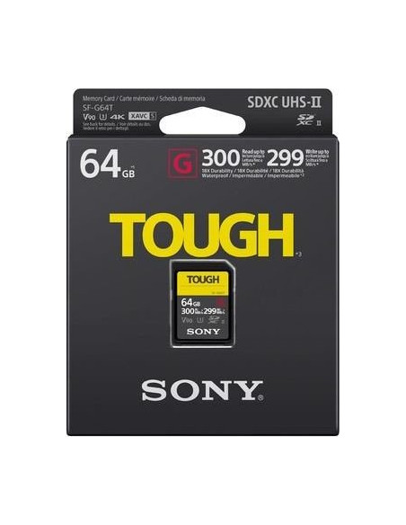 64GB SDXC Tough UHS II U3 R300MB/s W299MB/s 4k V90 IPX68