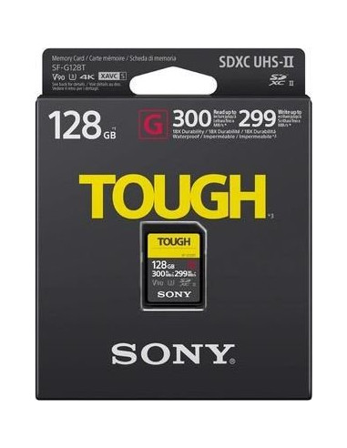128GB SDXC Tough UHS II U3 R300MB/s W299MB/s 4k V90 IPX68