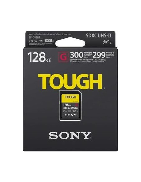 128GB SDXC Tough UHS II U3 R300MB/s W299MB/s 4k V90 IPX68