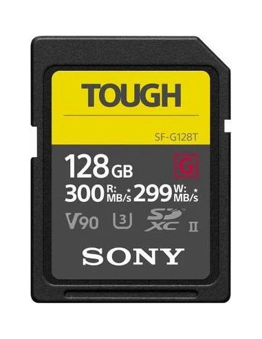 128GB SDXC Tough UHS II U3 R300MB/s W299MB/s 4k V90 IPX68