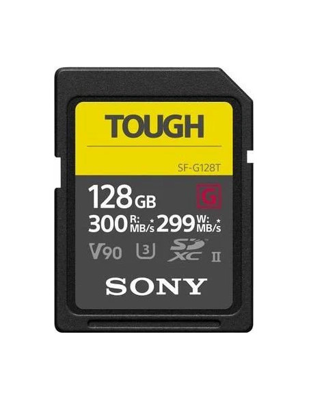 128GB SDXC Tough UHS II U3 R300MB/s W299MB/s 4k V90 IPX68
