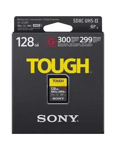 128GB SDXC Tough UHS II U3 R300MB/s W299MB/s 4k V90 IPX68