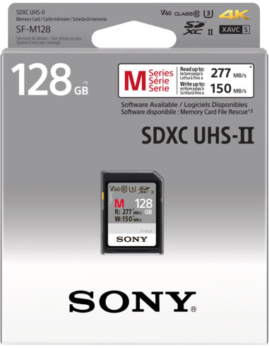 SONY SD HC 128GB SERIE M TOUGH UHS-II U3 277MBS/150MBS 4K