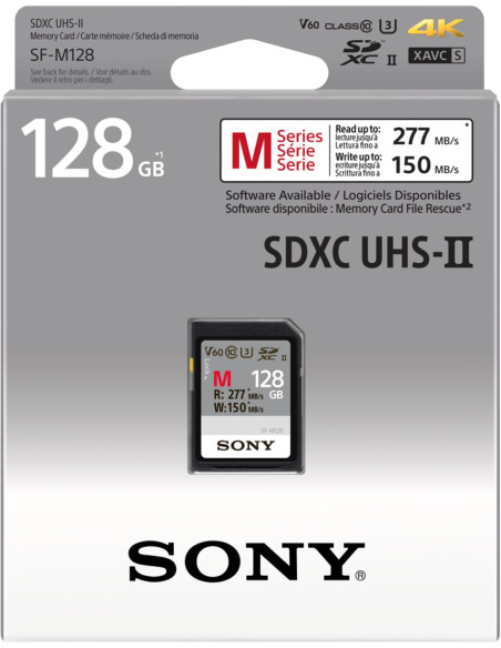 SONY SD HC 128GB SERIE M TOUGH UHS-II U3 277MBS/150MBS 4K
