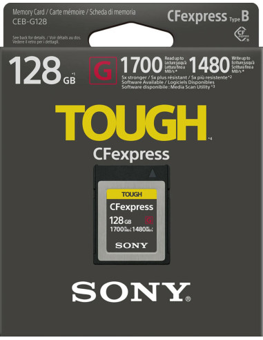 CF Express 128GB Type-B Tough G 1700MBS / 1480MBS Confezione aperta come Nuova