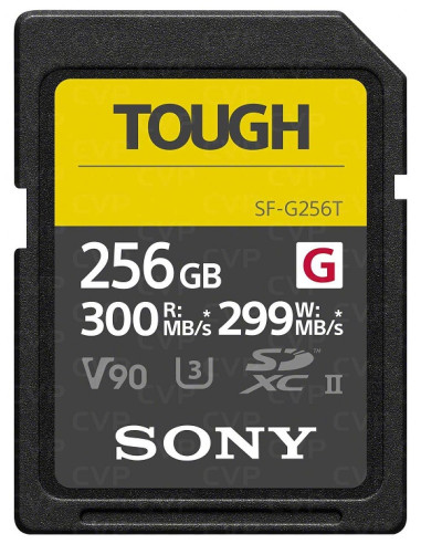 256GB SDXC Tough UHS II U3 R300MB/s W299MB/s 4k V90 IPX68