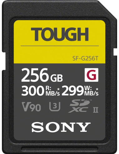 256GB SDXC Tough UHS II U3 R300MB/s W299MB/s 4k V90 IPX68