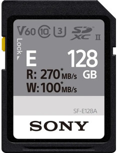 SONY SD XC 128GB SERIE E V30 UHS-II U3 270MBS/100MBS 4K 2