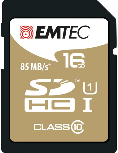 EMTEC SD HC 16GB CL.10 ELITE/GOLD PLUS 85Mb/24Mb UHS1 U1
