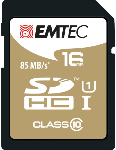 EMTEC SD HC 16GB CL.10 ELITE/GOLD PLUS 85Mb/24Mb UHS1 U1