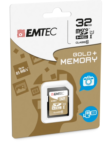 EMTEC SD HC 32GB CL.10 GOLD PLUS 85Mb/24Mb U1