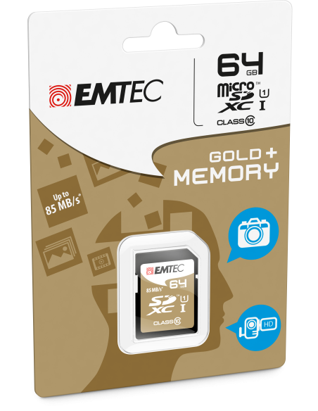 64GB SDXC CL.10 Gold Plus 85Mb/24Mb U1