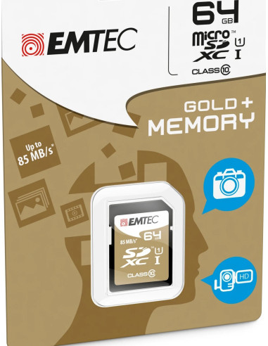 64GB SDXC CL.10 Gold Plus 85Mb/24Mb U1