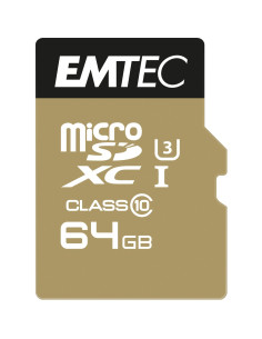EMTEC MICRO SD HC 64GB CL.10 SPEEDIN PRO 100Mb/100Mb U3 V30 CON ADATTATORE