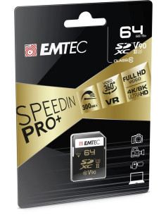EMTEC SD 64GB 300MB/270MB UHS-II U3 V90 4K/8K SPEEDIN PRO+