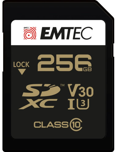 EMTEC SD 256GB UHS-I U3 V30 100MBS SPEEDIN PRO