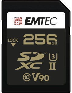 EMTEC SD XCII 256GB 300MB/270MB UHS-II U3 CL.10 V90 4K/8K ULTRA PRO+ 2