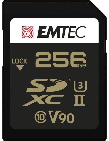 EMTEC SD XCII 256GB 300MB/270MB UHS-II U3 CL.10 V90 4K/8K ULTRA PRO+