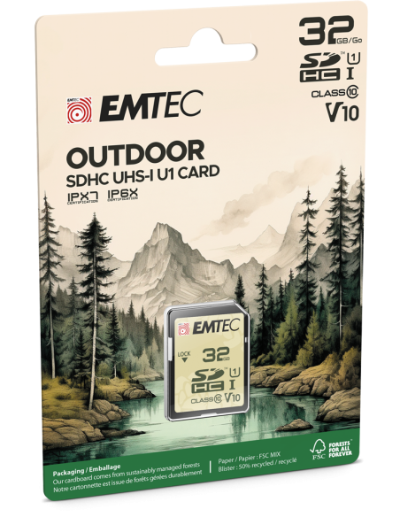 EMTEC SD 32GB OUTDOOR UHS1 U1 V10  IP6X IPX7