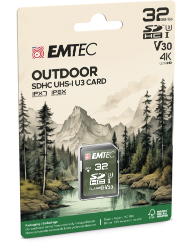EMTEC SD 32GB OUTDOOR UHS1 U3 V30 IP6X IPX7