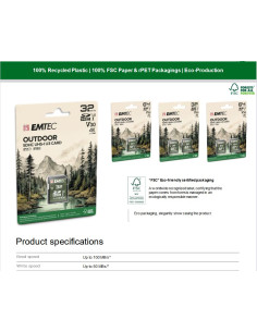 EMTEC SD 64GB OUTDOOR UHS1 U3 V30 IP6X IPX7