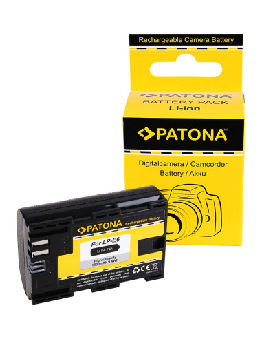 PATONA BATTERY CANON LP-E6 LPE6 EOS R EOS 5D MARK II EOS 7D M. INFOCHIP