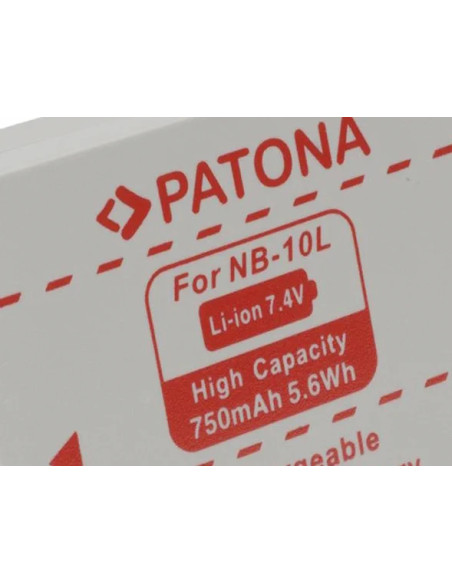 PATONA BATTERY CANON NB-10L NB10L POWERSHOT SX40 HS POWERSHOT SX-40HS SX40HS