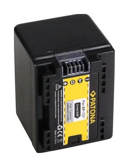 PATONA BATTERY CANON BP-727 CANON HR36 HF38 HF306 HFR46 HF48 HF406