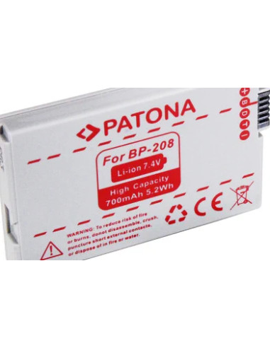 PATONA BATTERY CANON BP208 BP-308 BP-315 DC10 DC20 DC21 DC40 DC50 DC95
