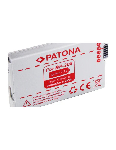 PATONA BATTERY CANON BP208 BP-308 BP-315 DC10 DC20 DC21 DC40 DC50 DC95