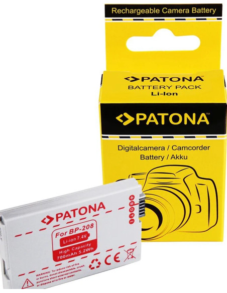 PATONA BATTERY CANON BP208 BP-308 BP-315 DC10 DC20 DC21 DC40 DC50 DC95