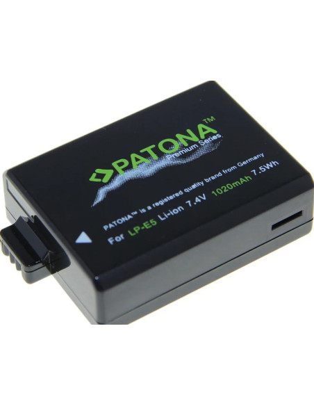 LP-E5 Premium 7.4 V 1020 mAh