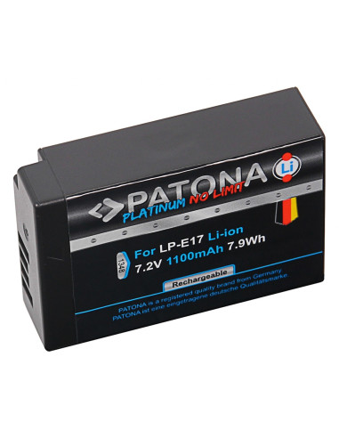 PATONA PLATINUM BATTERY FULLY DECODED CANON LP-E17 EOS 200D 750D 760D 8000D KISS X8I REBEL