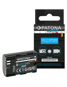 PATONA PLATINUM LP-E6P PER CANON R5 MKII 2400MAH 7,2V 6A CONTINUOUS DISCHARGE 8K READY